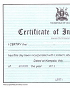 Certificate of incorporation